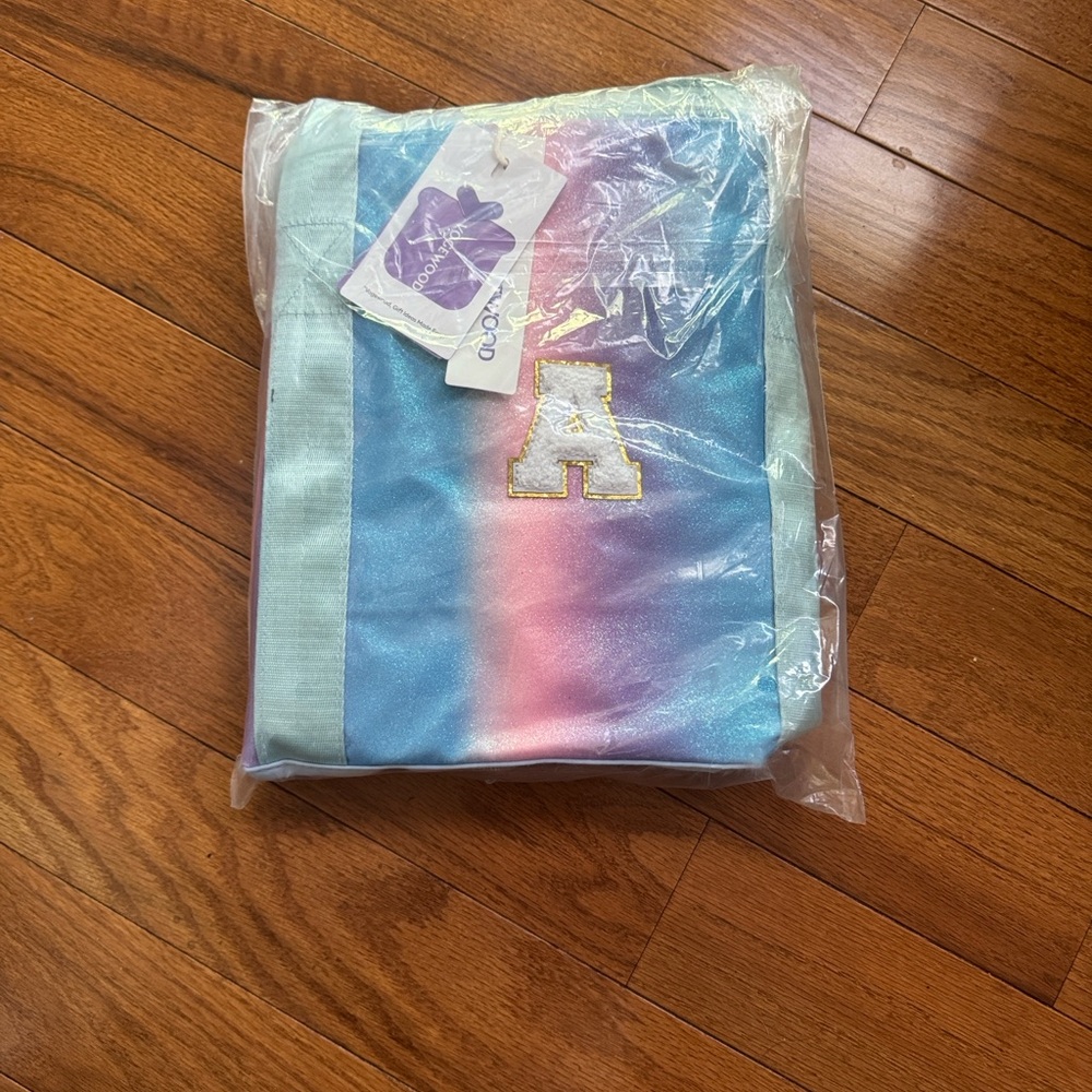 Pastel Kids Gym Bag with Shoe Compartment (initial  “A”)